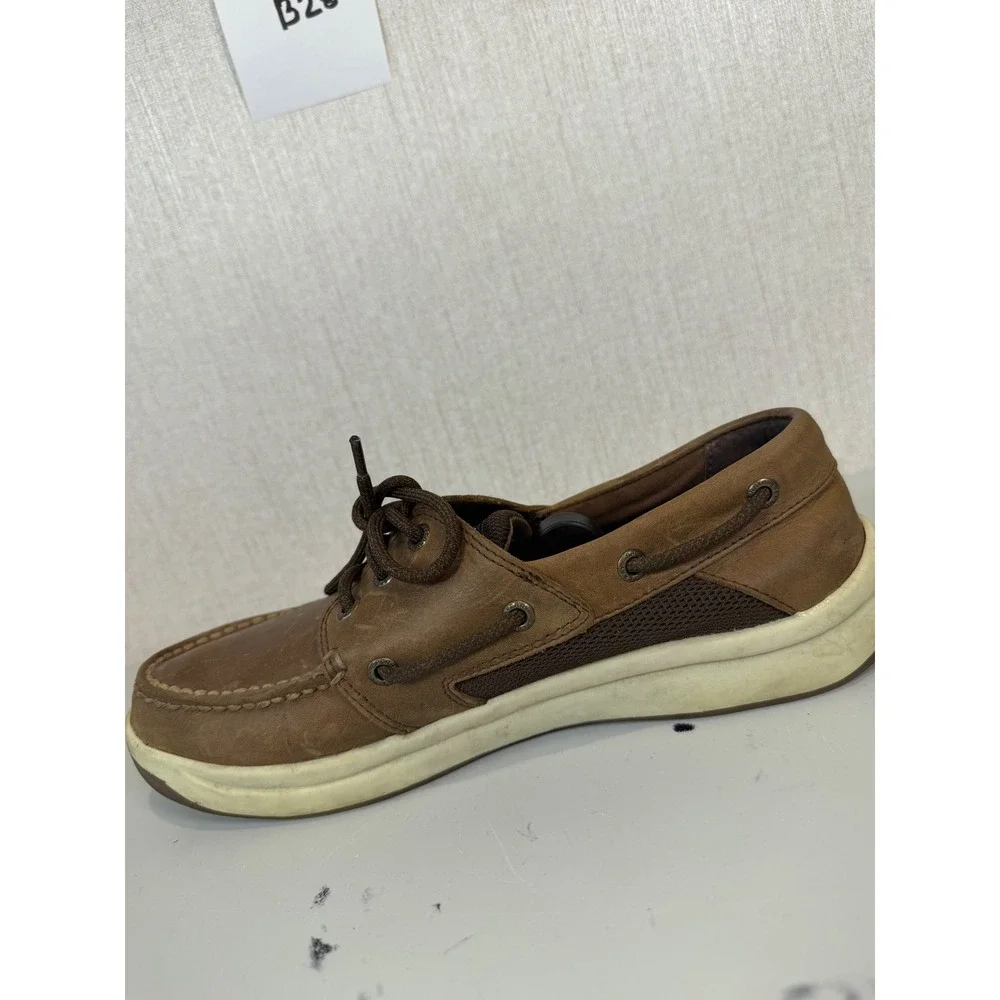 SPERRY Top-Sider size 8.5 Mens Convoy‎ 3-Eye Boat Shoe STS17292 Brown Leather